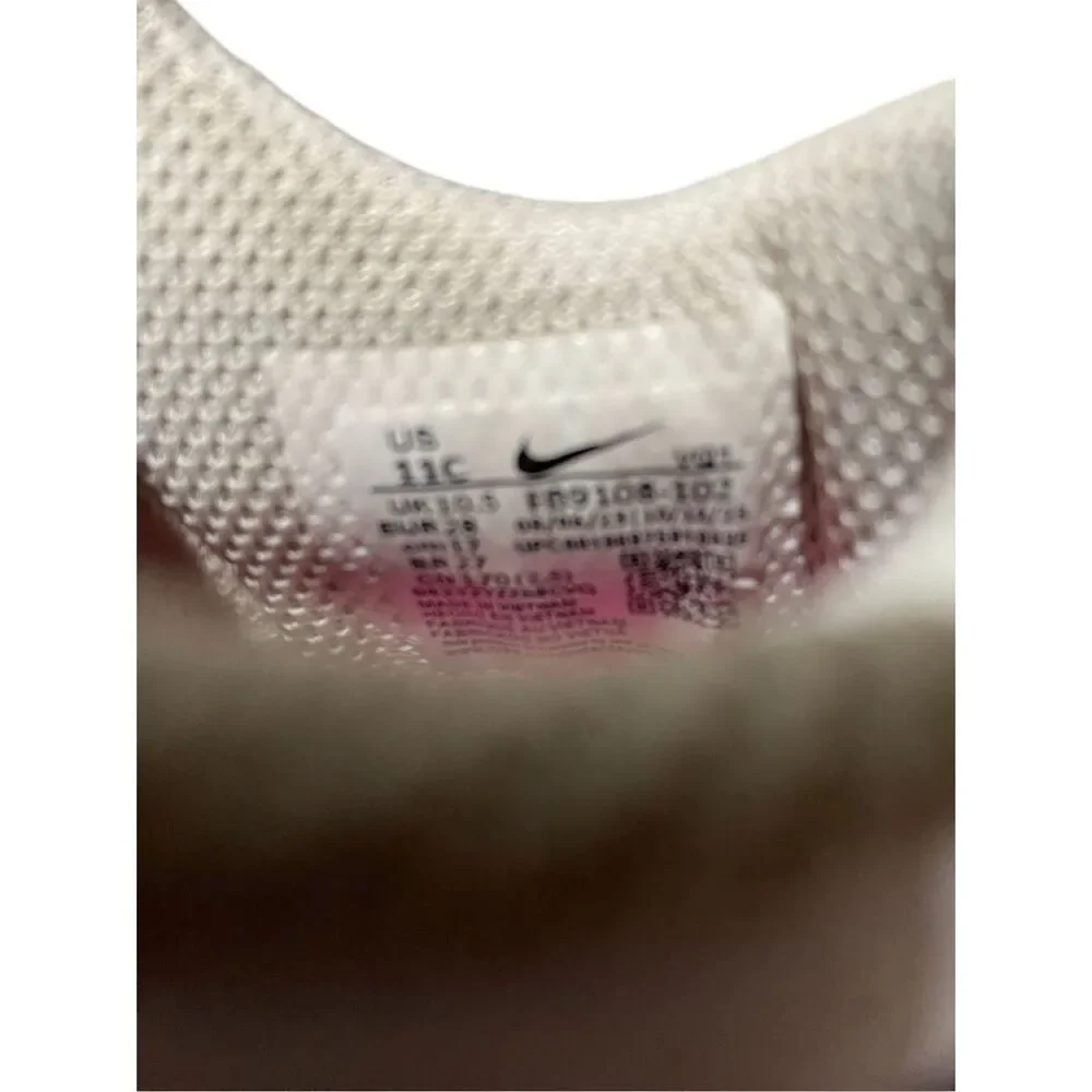 Nike dunk low GS white fuchsia girls sneakers 11 C